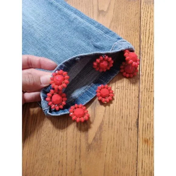 PILCRO And The Letterpress Womens Jeans 26 BLUE SLIM BOYFRIEND Preowned - Picture 10 of 12